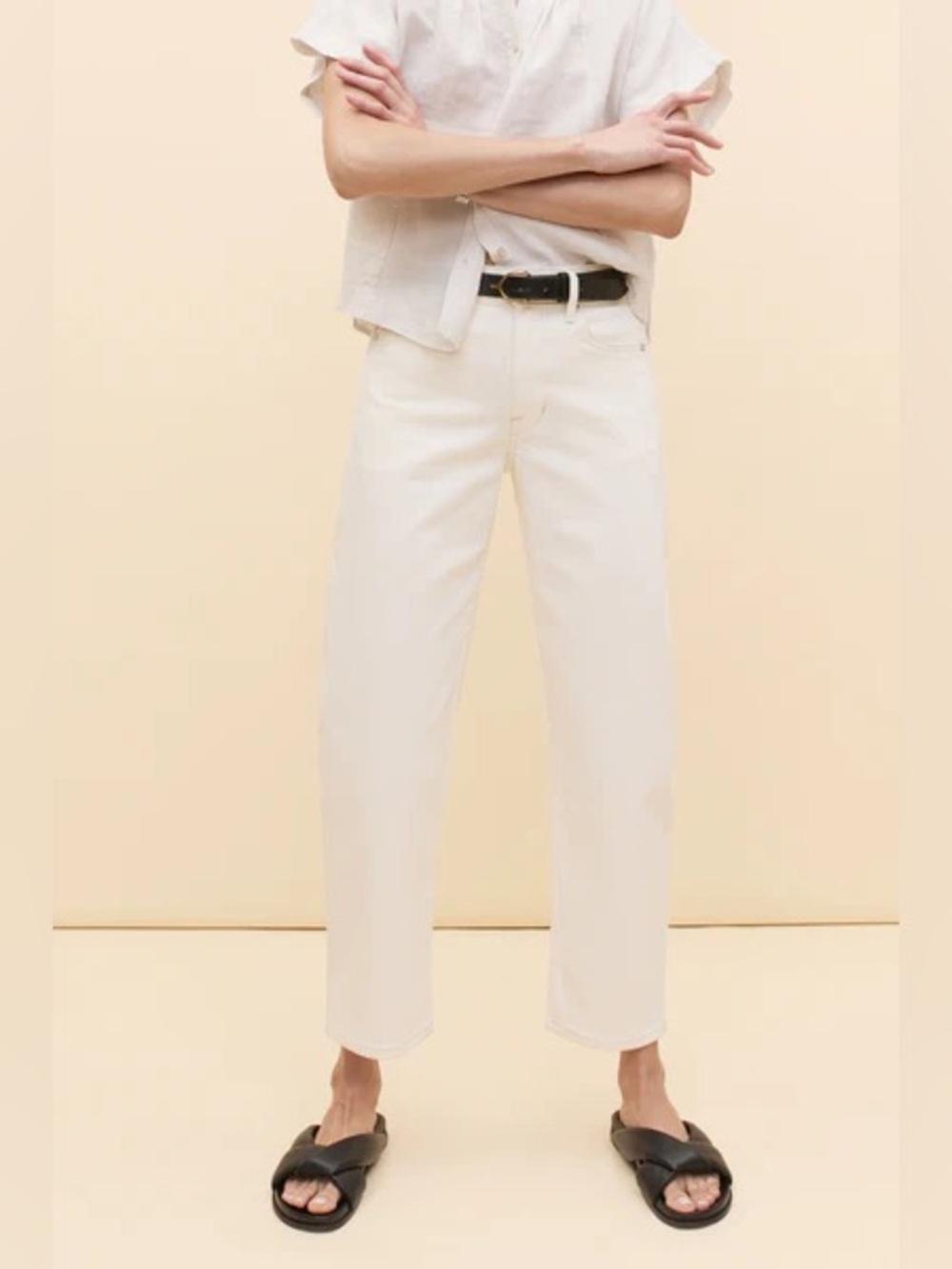 AYR Creme Soda The Knockout Organic Cotton Barrel Jeans Size 32